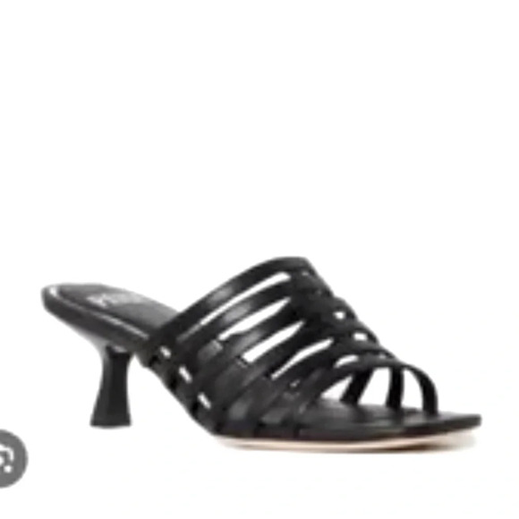 PAIGE Mari Black Leather Slide Sandal, Size 7M, New in Box, NWT - Picture 1 of 8